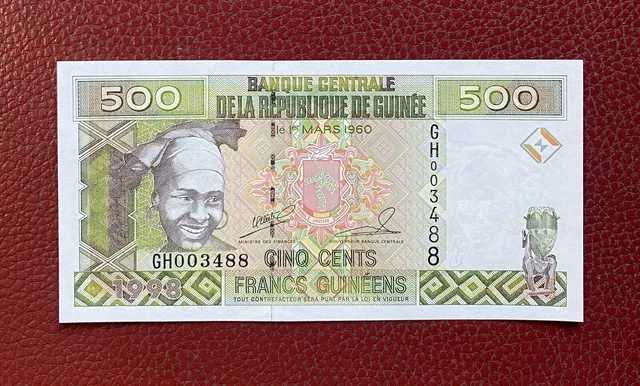 Biljet, Guinee, 500 Francs, Mars 1960, KM:36, NIEUW GH003488