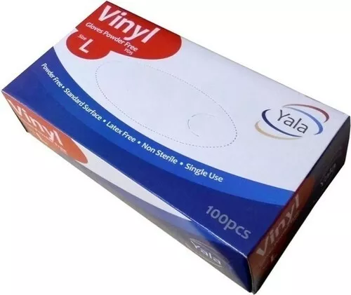 AQL 1.5 MEDICAL GRADE YALA Disposable Clear Vinyl Powder & LATEX FREE Gloves