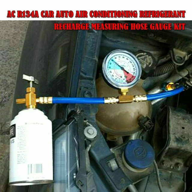 VEHICLE AIR CONDITIONING Refrigerant Recharge Kit A/C R134a Hose Gas