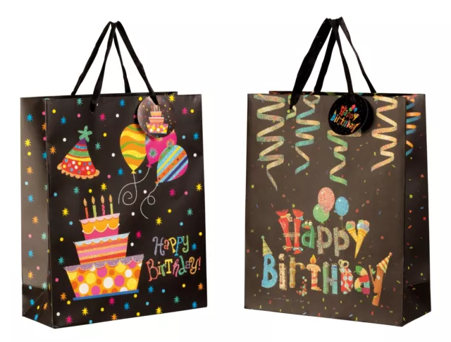 Moderno Pacchetto Regalo Happy Birthday IN 4er Set Dimensione 26x32x10cm