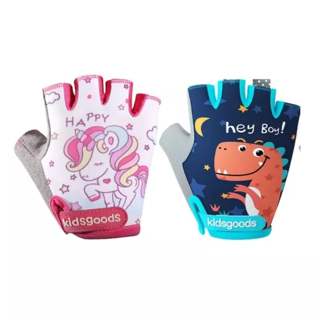 Kids Cycling Gloves Half Finger Skate Bicycle Gloves Sports Gloves for Children 2