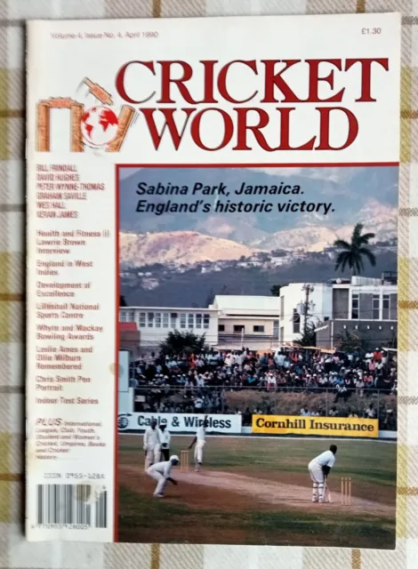 Rare Cricket World April 1990 Magazine Sabina Park Jamaica