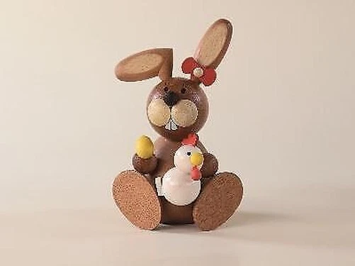 Articoli Pasqua Osterhäsin Con Gallina Altezza = 11cm Nuovo Osterhasenfigur