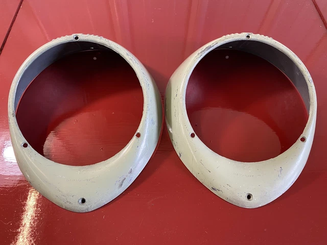 1930 's 1940 's ELECTROLINE #13 HEADLAMP BEZEL PAIR PAINTED