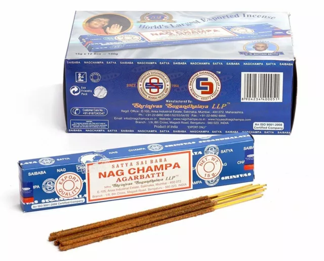 New 5 Packs Original Satya Sai Baba Nag Champa Incense Sticks Joss Insence