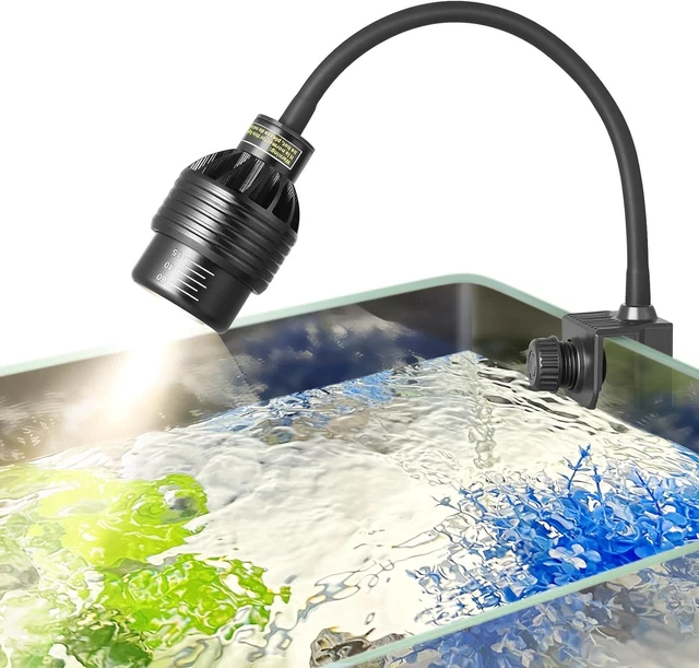 LED Aquarium Light Full Spectrum, 3 Colors Fish Tank Clip on Light, Aquarium Zoo