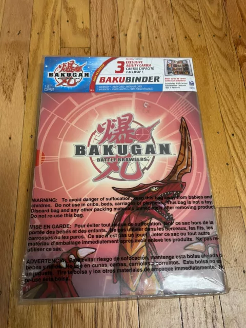 Bakubinder PYRUS Bakugan Binder 4 Exclusive Ability Cards 4 Metal Gate Cards NEW