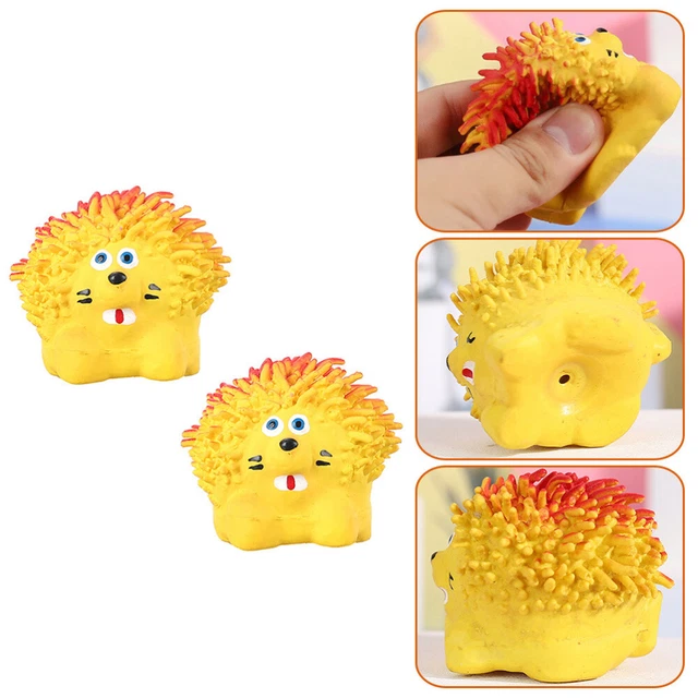 2Pcs Spielzeug Spaß Latex Spielzeug für Hunde Igel Quietschende Hund Spielzeug