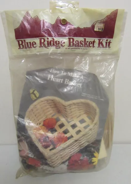 "Kit de cesta Blue Ridge 1983 cesta corazón Commonwealth Mfg 3,5 x 9 x 8"