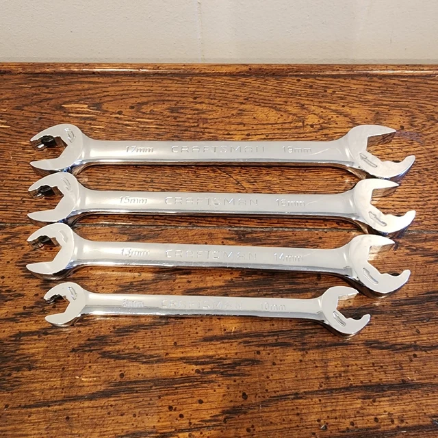 CRAFTSMAN TOOLS 4 piece Metric Wrench Set Z 819mm Open End Polished