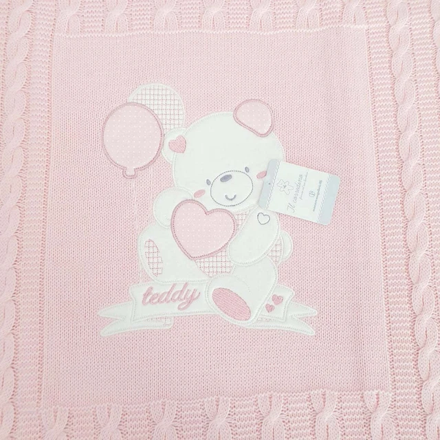 Moschino copertina neonato con orsetto celeste