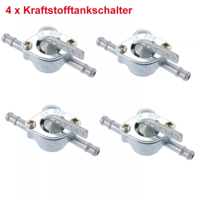 4PCS Kraftstoffhahn Benzinhahn 6mm Benzinhahn Schalter für Universal Motorrad 2