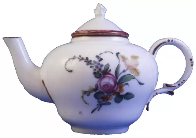 Antigüedad 18thC Miniatura Locre La Courtille Teapot Porcelana Porzellan