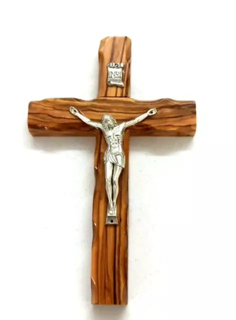 Cross Crucifix Wall Olive Wood Blessed Hand Made Jerusalem Holy Land Gift