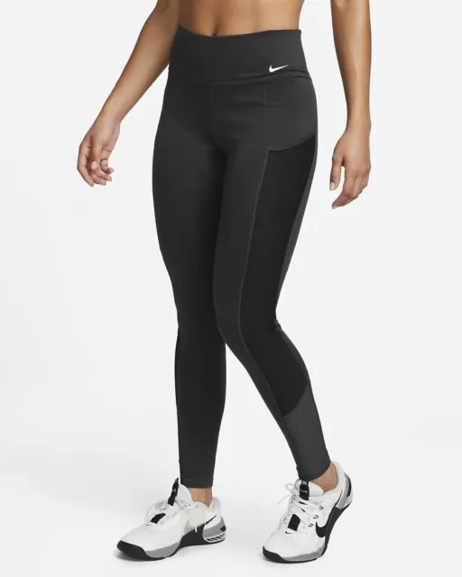 NIKE THERMA FIT One Women's Mid-Rise Training Leggings In Black