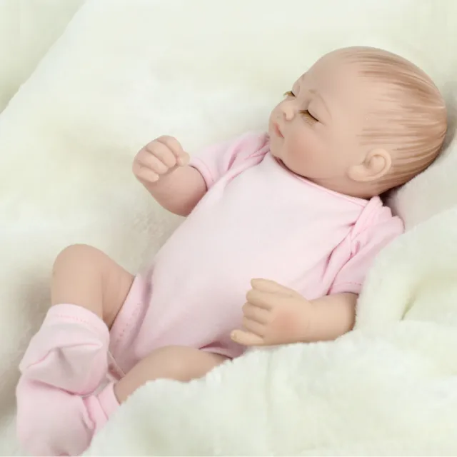 Full Body Soft Vinyl Silicone Reborn Baby Doll Handmade Newborn Girl Mini Babies