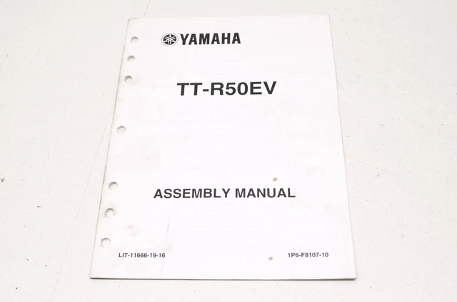 OEM Yamaha LIT-11666-19-16, 1P6-F8107-10 TTR50EV 2006 Assembly Manual NOS