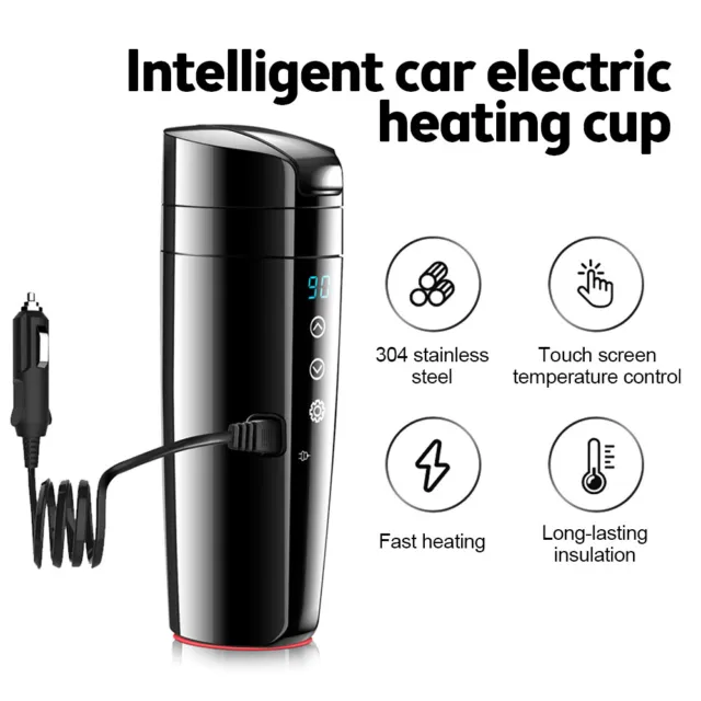 400ML Car Truck Temperature Display Mug Insulated Vacuum Drink Water Heating Cup