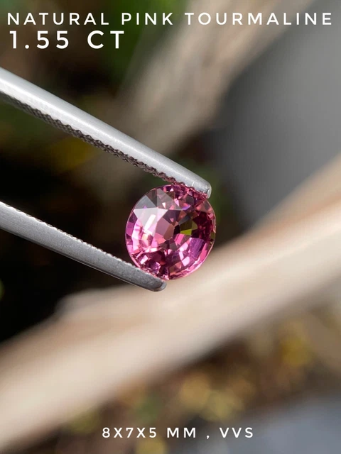 1.55 CT VVS Natural Top Quality Oval Shape HOT PINK TOURMALINE @AFG