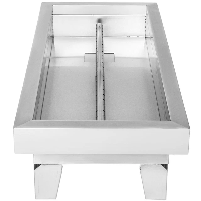 VEVOR Pozzo di Fuoco da Tavolo Rettangolare 24x10" Bruciatore in Acciaio Inox