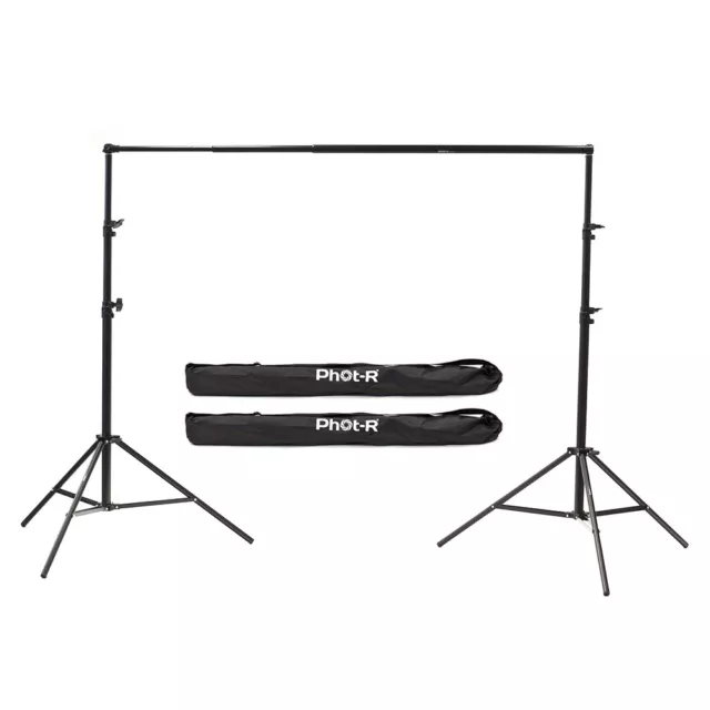 Phot-R 3x3m Studio Backdrop Background Support System Stand Telescopic Crossbar