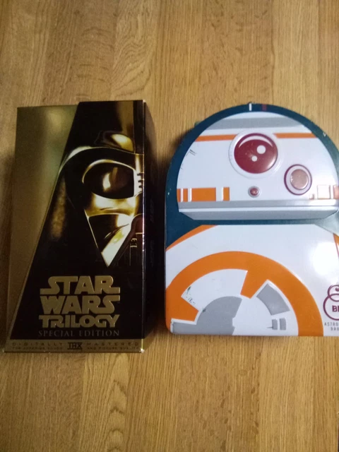 STAR WARS TRILOGY Special Gold Edition VHS Tapes & BB8 Tin Box Company ...