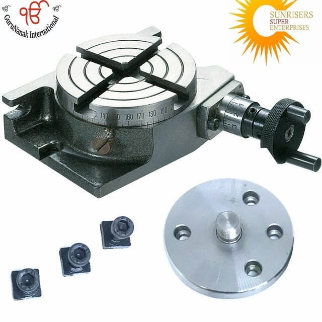 3” Inch Precision Rotary Table 80mm HV Low Profile 4 Milling Slots And... Last i