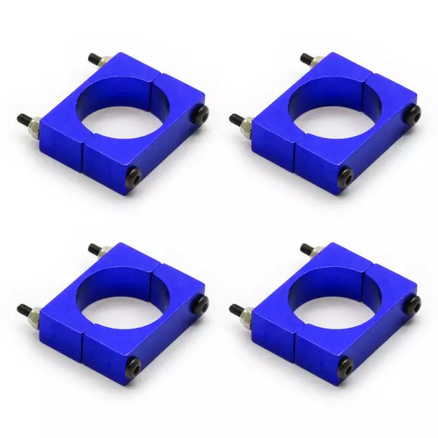 4 Sets 22mm Diameter CNC Aluminum Tube Clamp Mount (Blue Anodized)