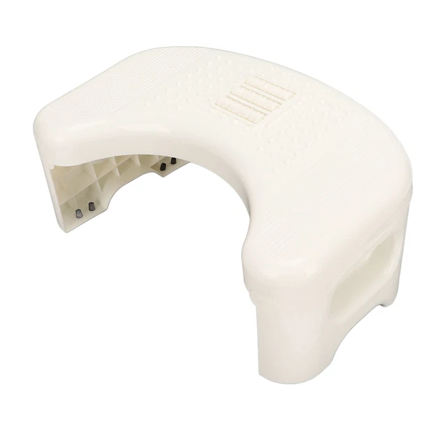 (bianco) Sgabello WC pieghevole curva a U design antiscivolo portatile facile da riporre SG5