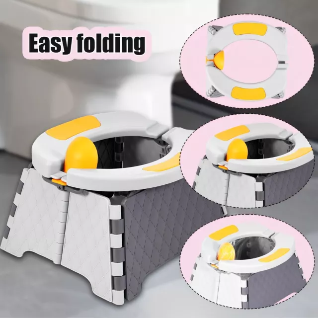 Portable Potty with 30pcs Trash Bag Foldable Potty Training Toilet Seat↷