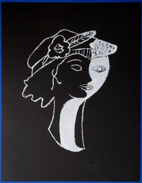 Georges BRAQUE : Elle et lui - LITHOGRAPHIE SIGNEE # ARCHES # Icare