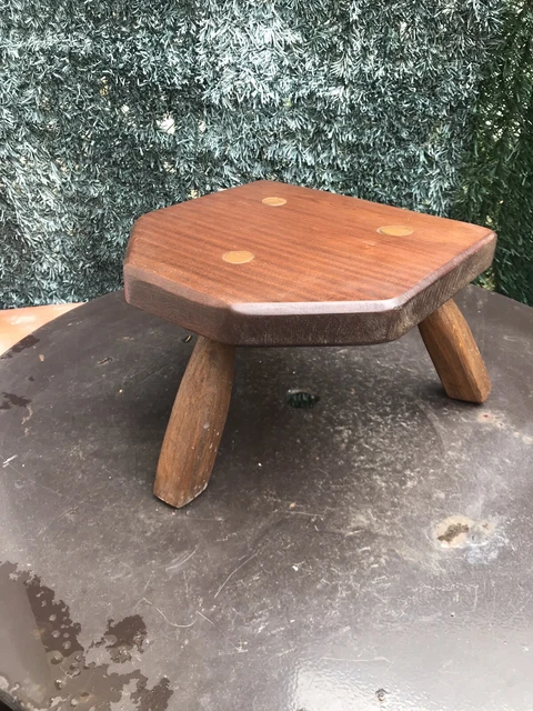Tabouret Tripode Brutaliste Design 1960/70 No PERRIAND Chêne Massif