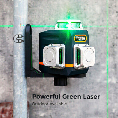 CIGMAN Laser Auto-nivelant Batterie Li-ion Intégrée ION Niveau Laser Vert 3x360° 