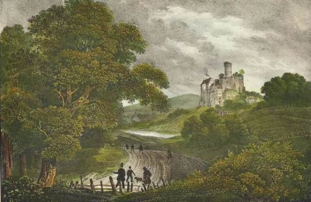 GNANDSTEIN (Kohren-Sahlis) - Schloss - Saxonia - kol. Lithographie um 1840