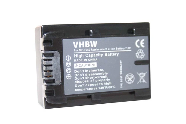 Batterie comme ersetzt folgenden Original Akkus: Sony NP-FV50 600mAh