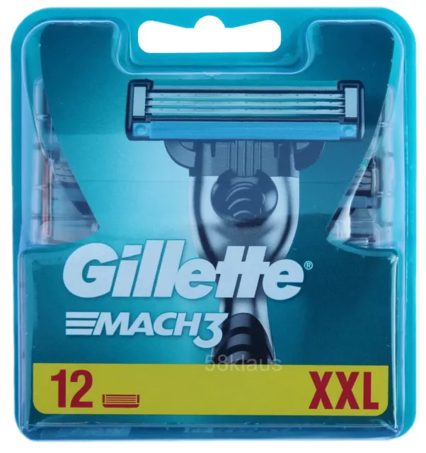 36x Gillette Mach 3 Rasierklingen 3x 12er OVP Set = 36er razor blades Klingen 2