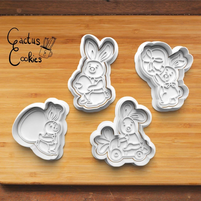 Cortador Conejo de Pascua molde de corte sello Clay Cutter cortador de arcilla