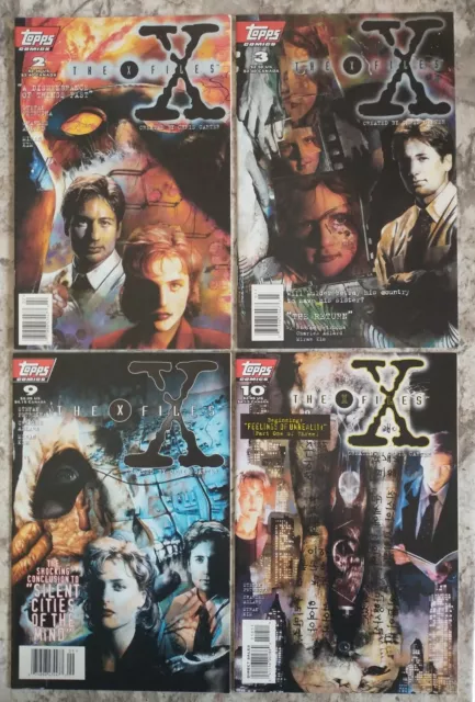 The X-Files #2-3 + #9-10 1st Print Set of 4 VF+ Topps Comics 1994