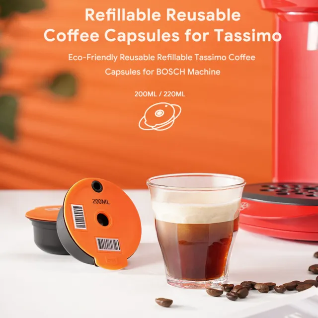Filtro caffè filtri capsule caffè ricaricabili riutilizzabili per ufficio domestico (200 ml)