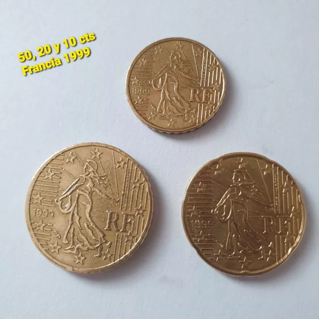 Oferta lote de monedas de euro Francia 1999, venta del lote completo