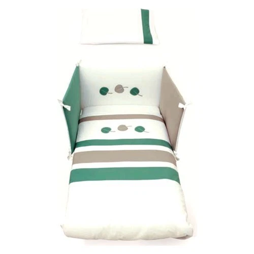 Set Tessile Lettino 3 pz Paraurti, piumone e federa Pali ASTRID