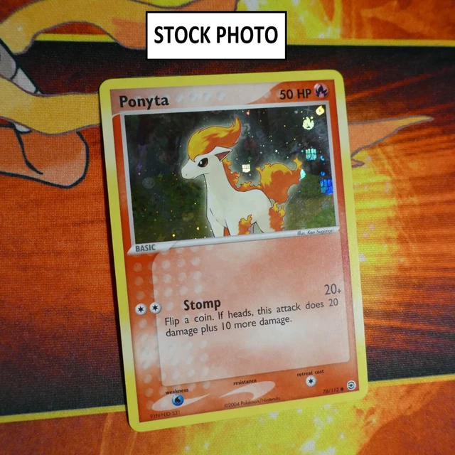 LP (Reverse-Holo) Pokemon PONYTA Card EX FIRERED LEAFGREEN Set 76/112 Foil