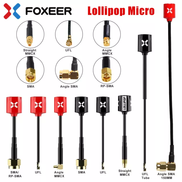 FOXEER FPV Antenne High Gain 5,8G 2,5dBi Omni LHCP/RHCP SMA/UFL für RC FPV Drone