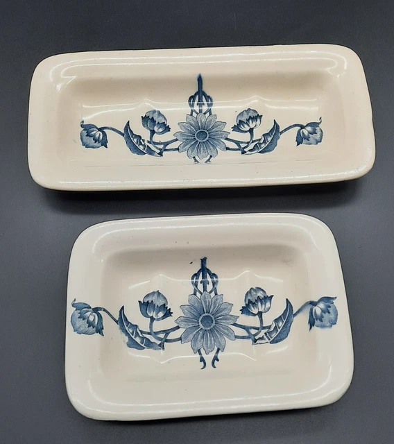 PORTE SAVON & PORTE BROSSE ou PEIGNE CERAMIQUE ONNAING décor aux