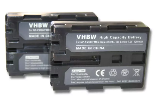 2x Batterie pour Sony DSC-F Serie DSC-F717 DSC-F707 DSC-F828 1400mAh