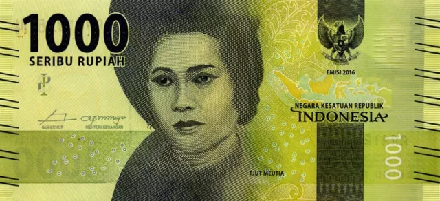 INDONESIA - Lotto 3 banconote 1000/2000/5000 Rupiah  2016 P.154a 155a 156a FDS 2