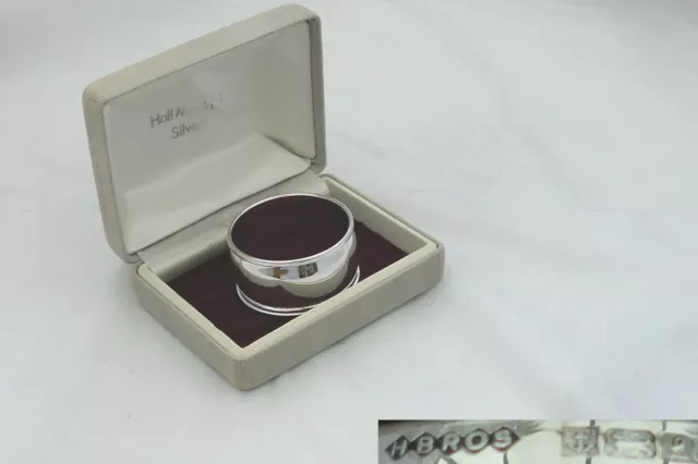 STUNNING CASED HM STERLING SILVER NAPKIN RING HARMAN BROTHERS No 1