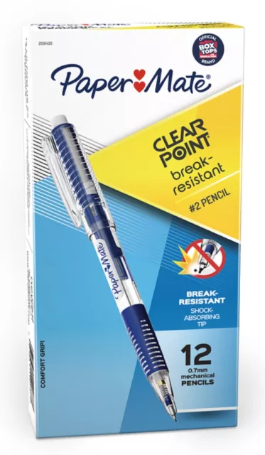 Paper Mate Clearpoint Break-Resistant Pencils 0.7m #2136430 New In Bx 12 Pencils
