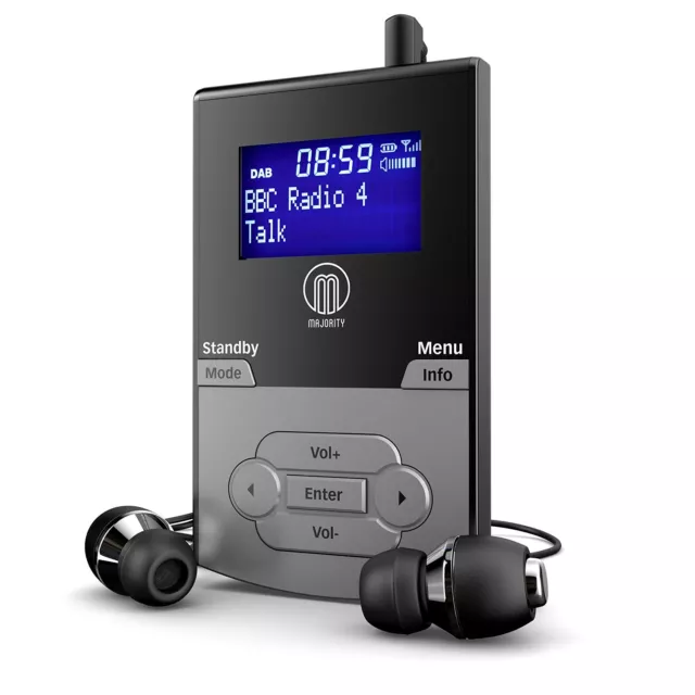 Portable Pocket Personal Handheld DAB+ DAB Digital FM Radio Rechargeable Battery