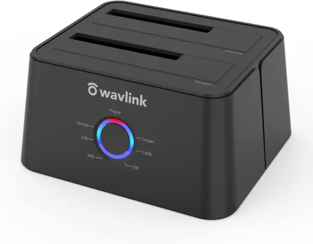 WAVLINK Dual Bay External Hard Drive Dock, USB 3.0 to SATA HDD Docking Statio...